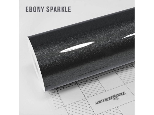 Čierna lesklá perleťová fólia - Ebony Sparkle
